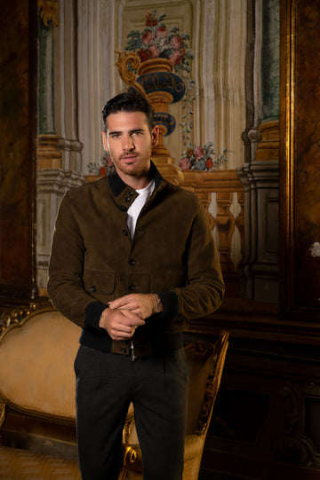 Giubbino in pelle scamosciata RIVERSIDE A/I