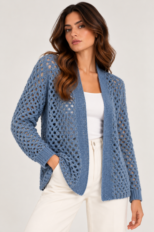 Cardigan perforato ANA