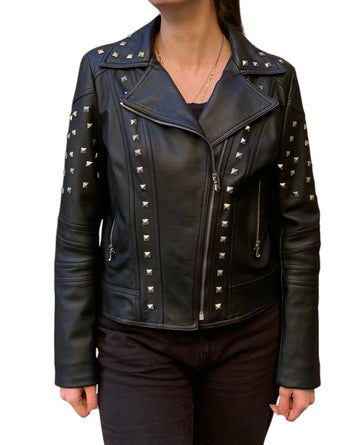 Chiodo in pelle STUDDED
