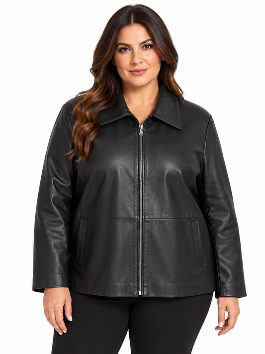 Giubbino in pelle Giusy curvy