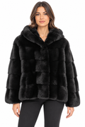 Pelliccia in visone black glama Cirya