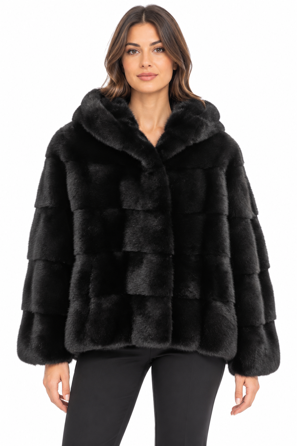Pelliccia in visone black glama Cirya