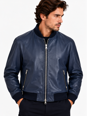 Giubbino in pelle bomber SAL