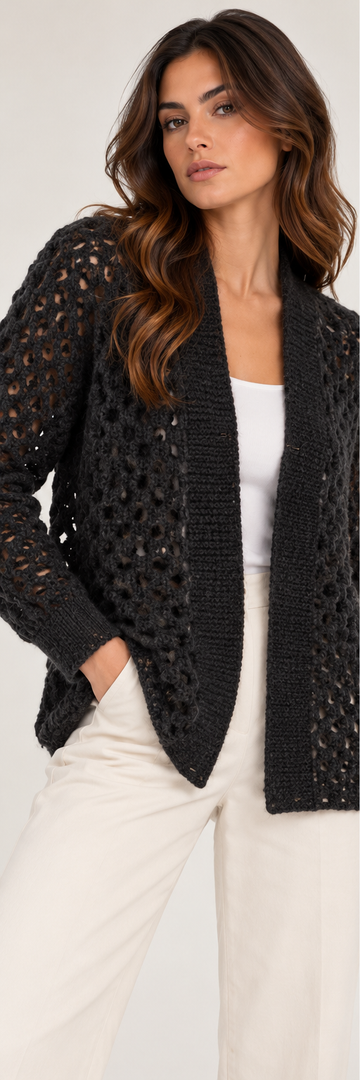 Cardigan perforato ANA
