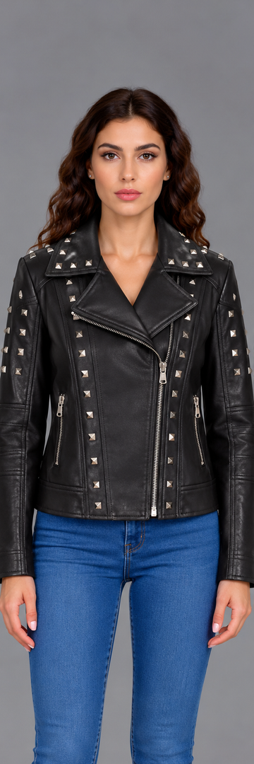 Chiodo in pelle STUDDED
